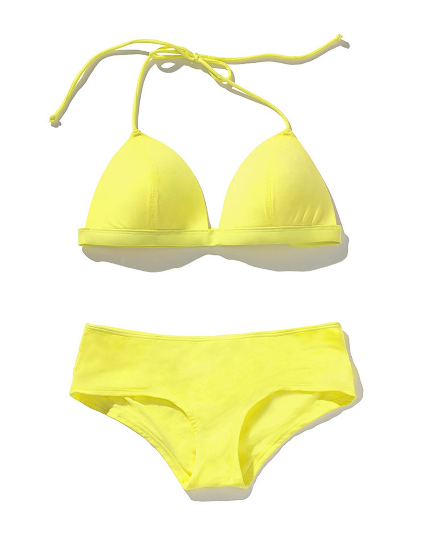 Tracy Light Yellow Molded Triangle Bikini L Xl Adore Me