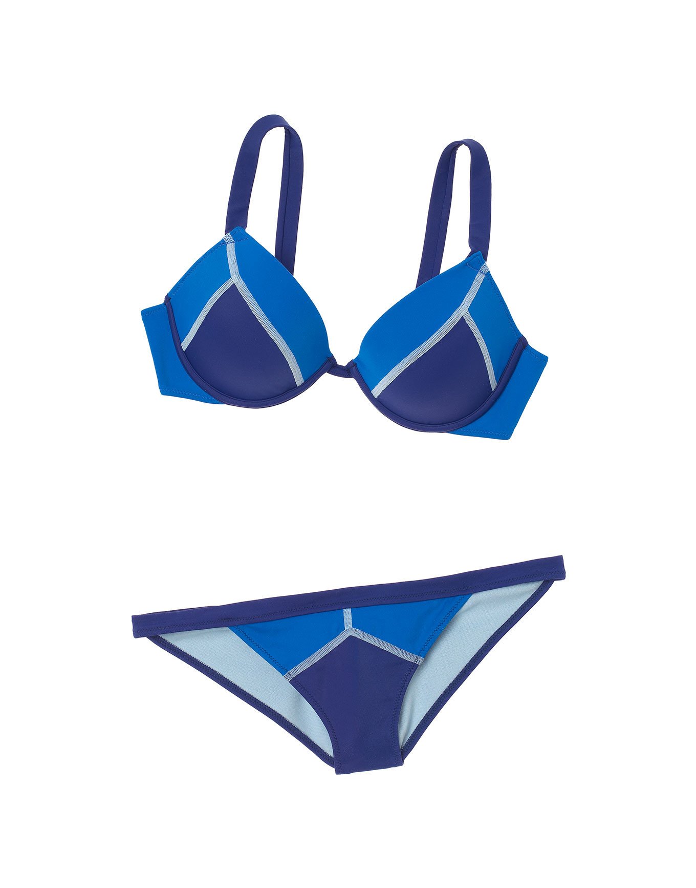 Lilie Dark Blue Bikini Push Up Plunge Ddd B Adore Me