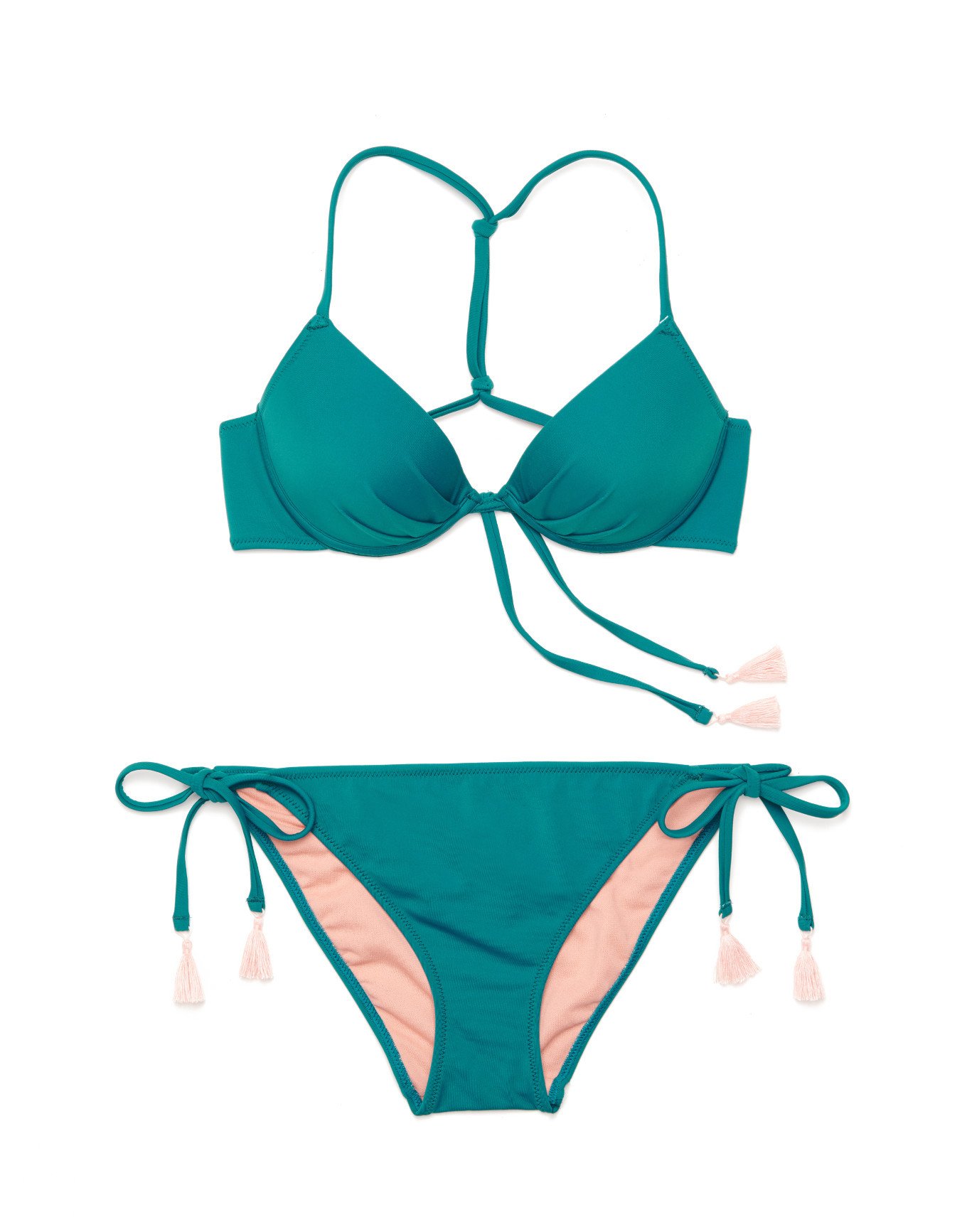 Laila Dark Green Bikini Push Up Plunge D D Adore Me