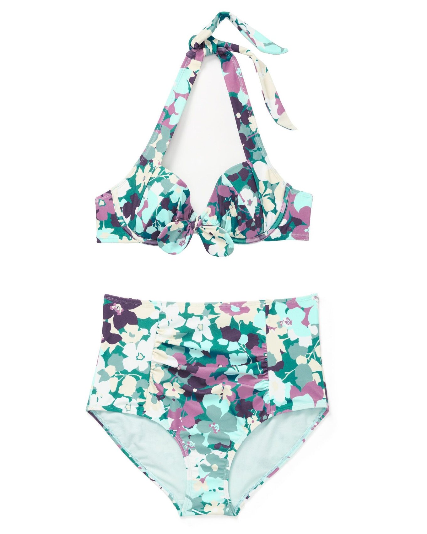 Shelby Floral Green Plus Two Piece Bikini Dd Ddd Adore Me