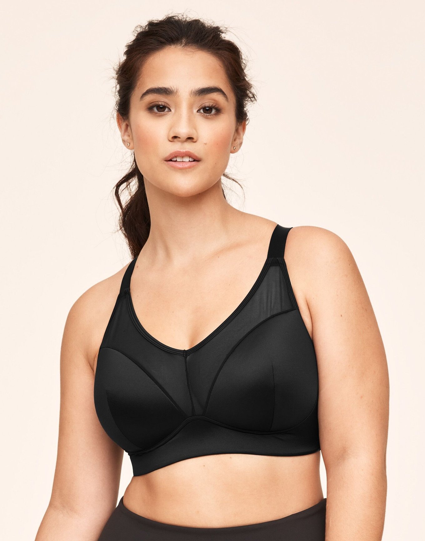 Ariza Black Plus Medium Impact Sports Bra 40B 42C Adore Me