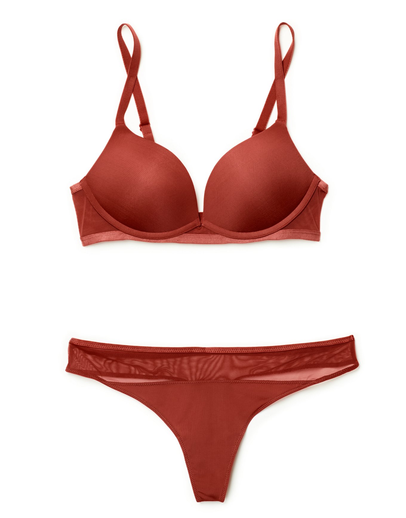 Elora Dark Red Push Up Plunge 32DD 32DDD Adore Me