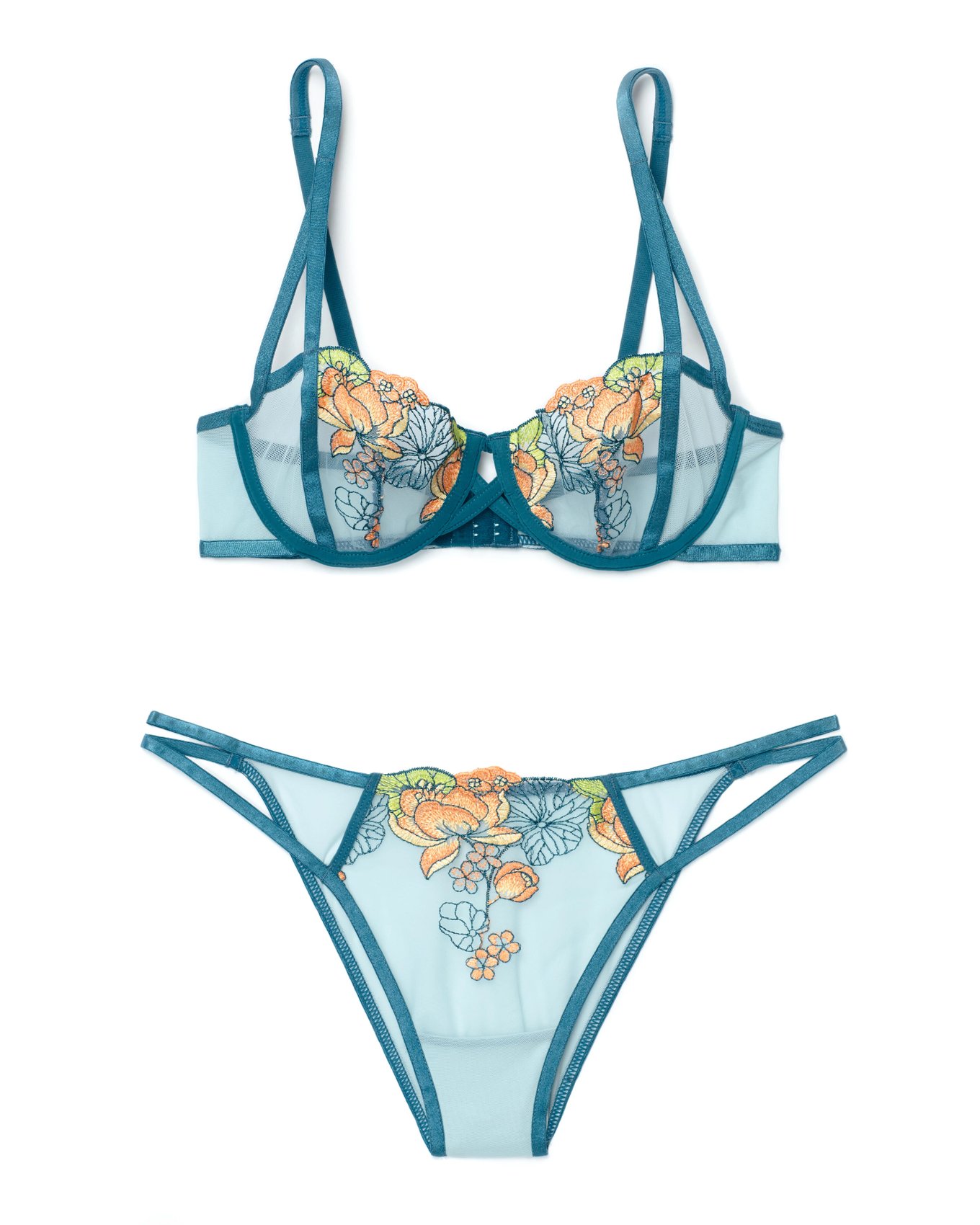 Jayda Floral Blue Plus Unlined Balconette Dd Ddd Adore Me