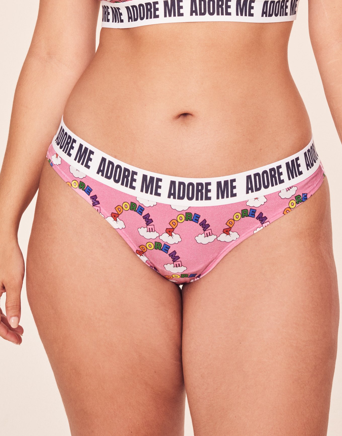 Adore Me PRIDE Bikini Convo Pink Plus Low Rise Bikini Panty Adore Me