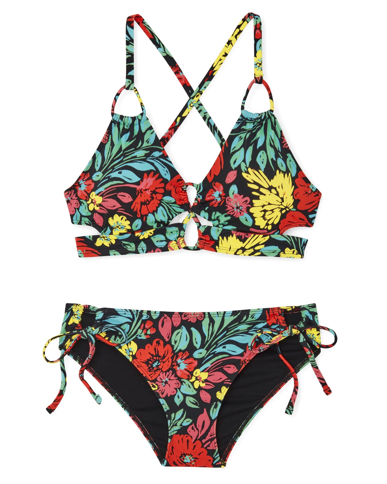 Tatiana Floral Black Bikini XS M Adore Me