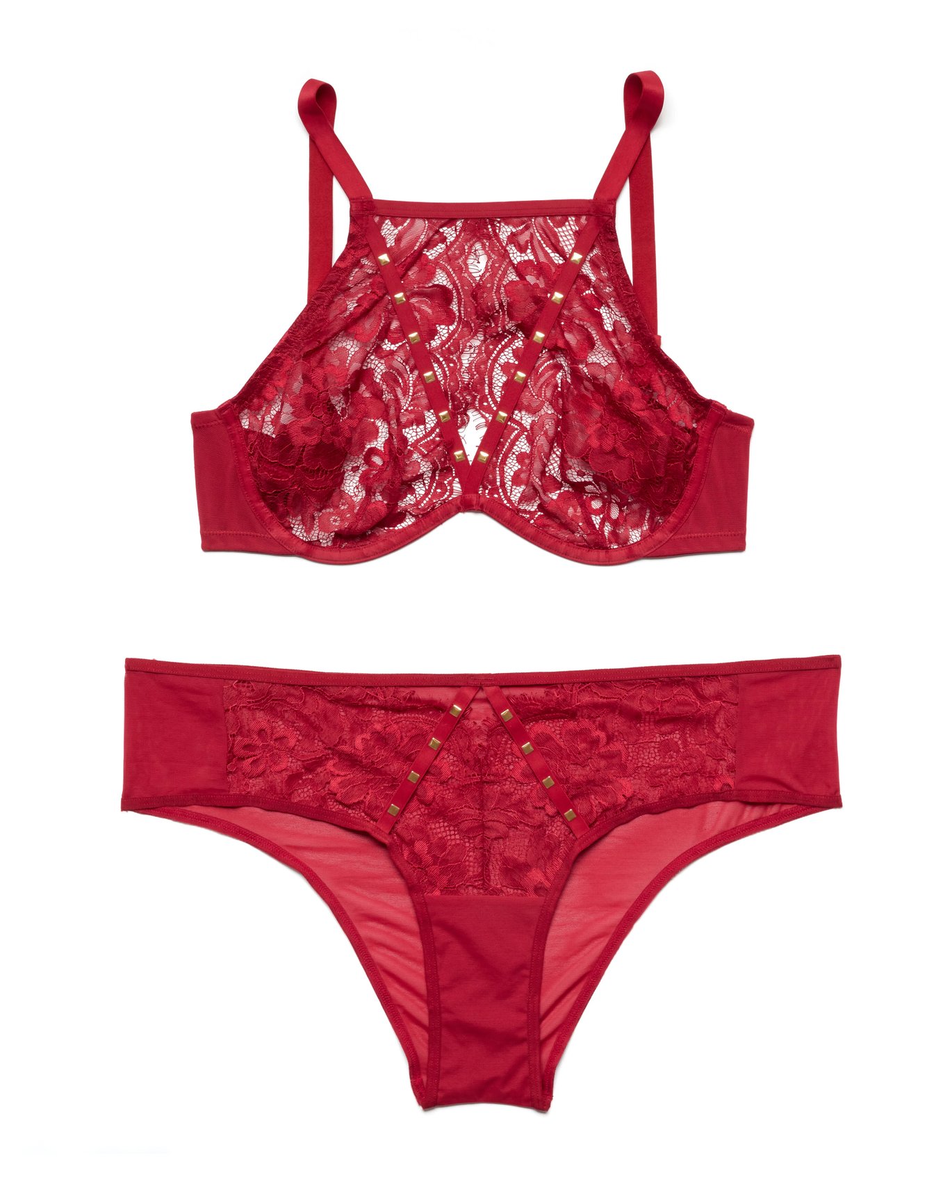 Emmeline Dark Red Plus Unlined Plunge Dd Ddd Adore Me