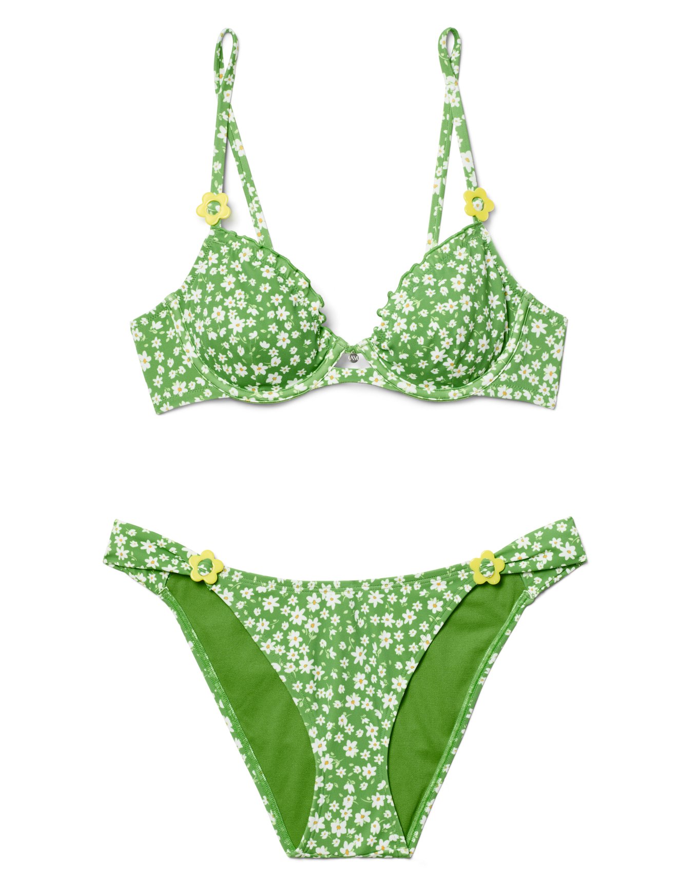 Cadiz Floral Green Two Piece 32A 38B Adore Me