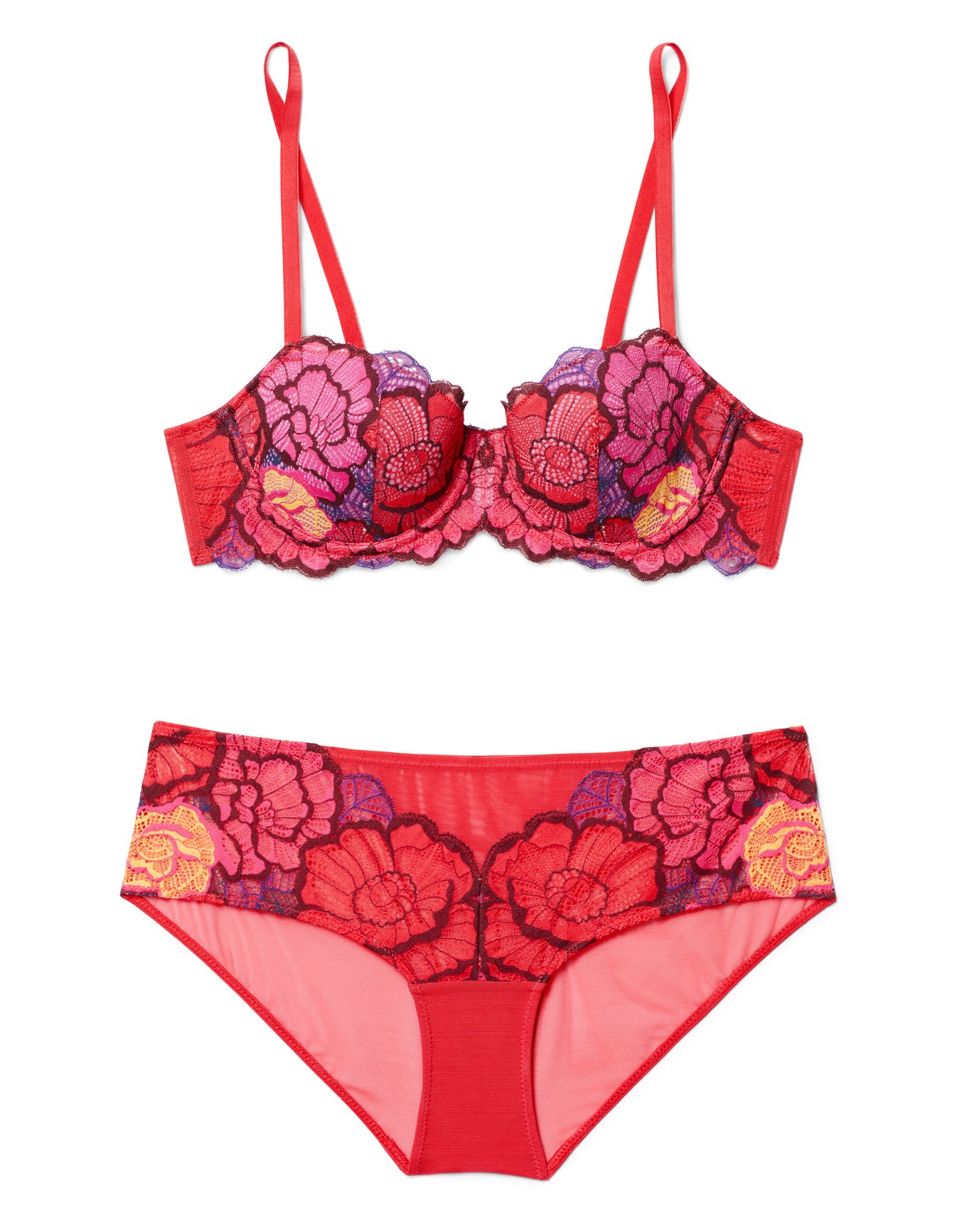 Colete Floral Red Plus Contour Balconette Adore Me