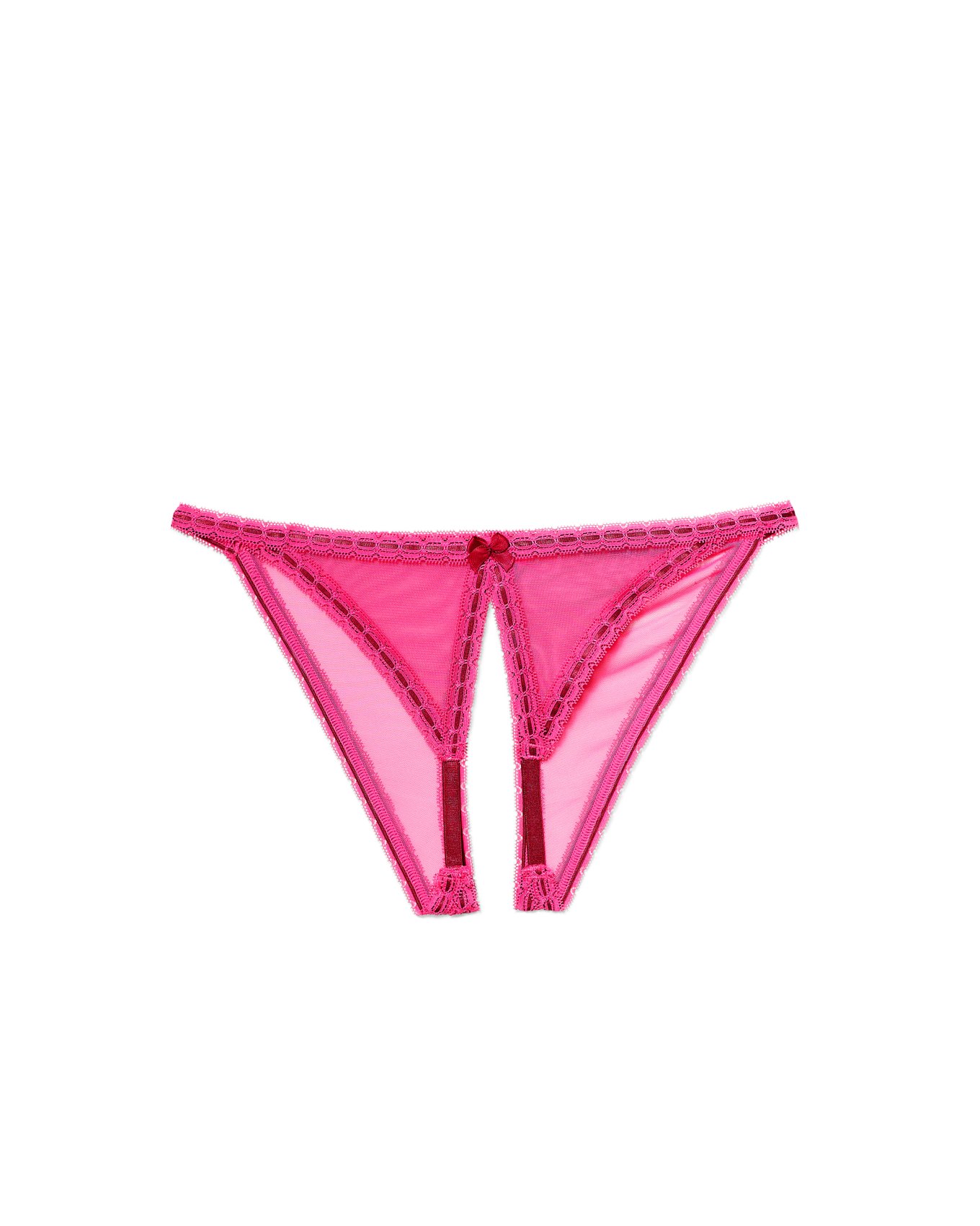 Rosalia Bikini Dark Pink Crotchless Bikini Adore Me