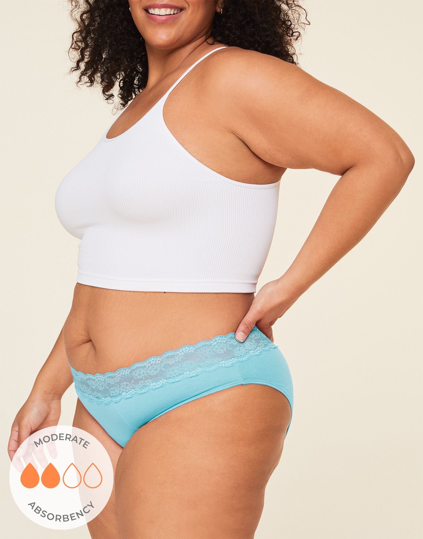 Alice Bikini Light Blue Plus Period Panties 1X 4X Adore Me