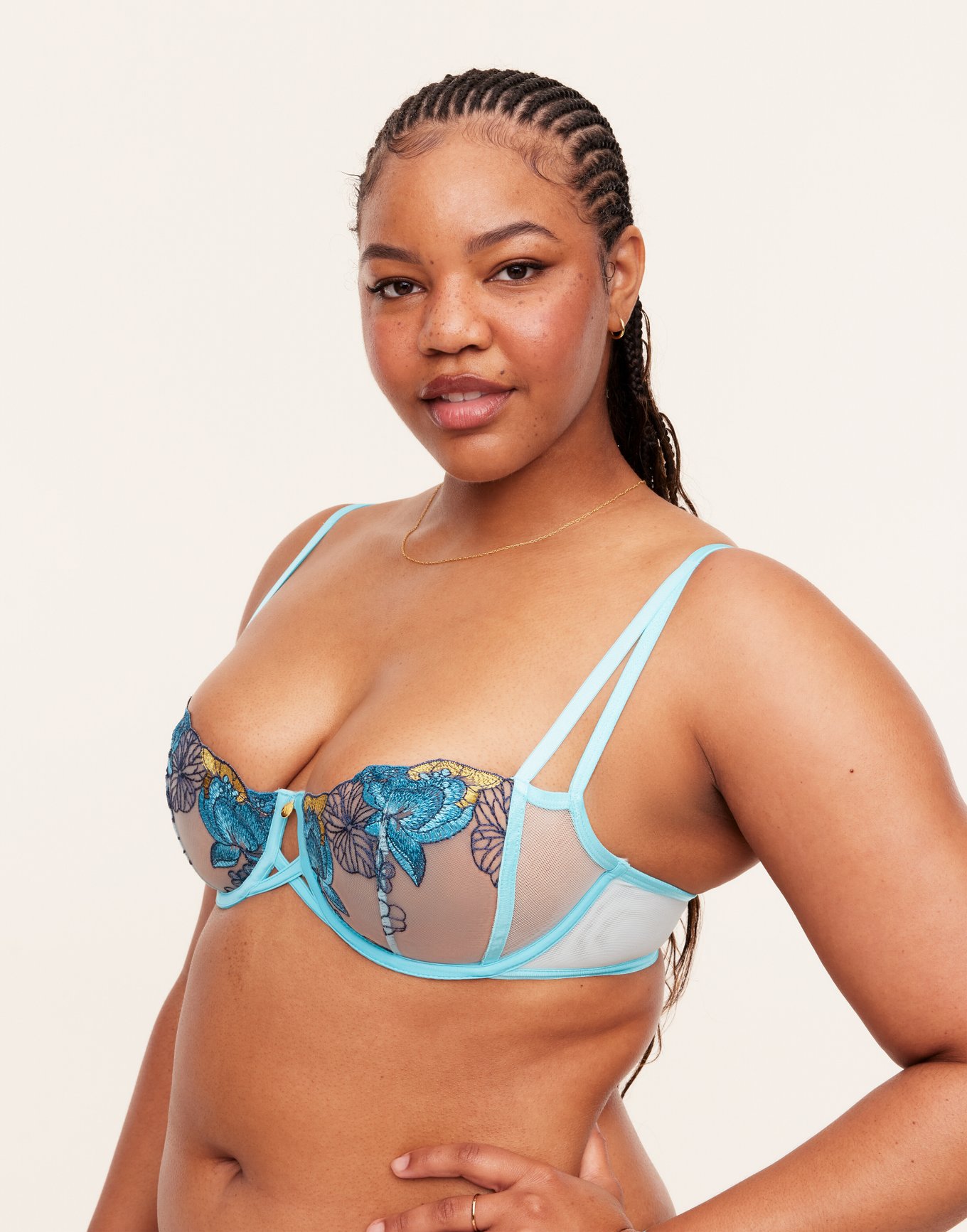 Jayda Floral Blue Plus Unlined Balconette Dd Ddd Adore Me