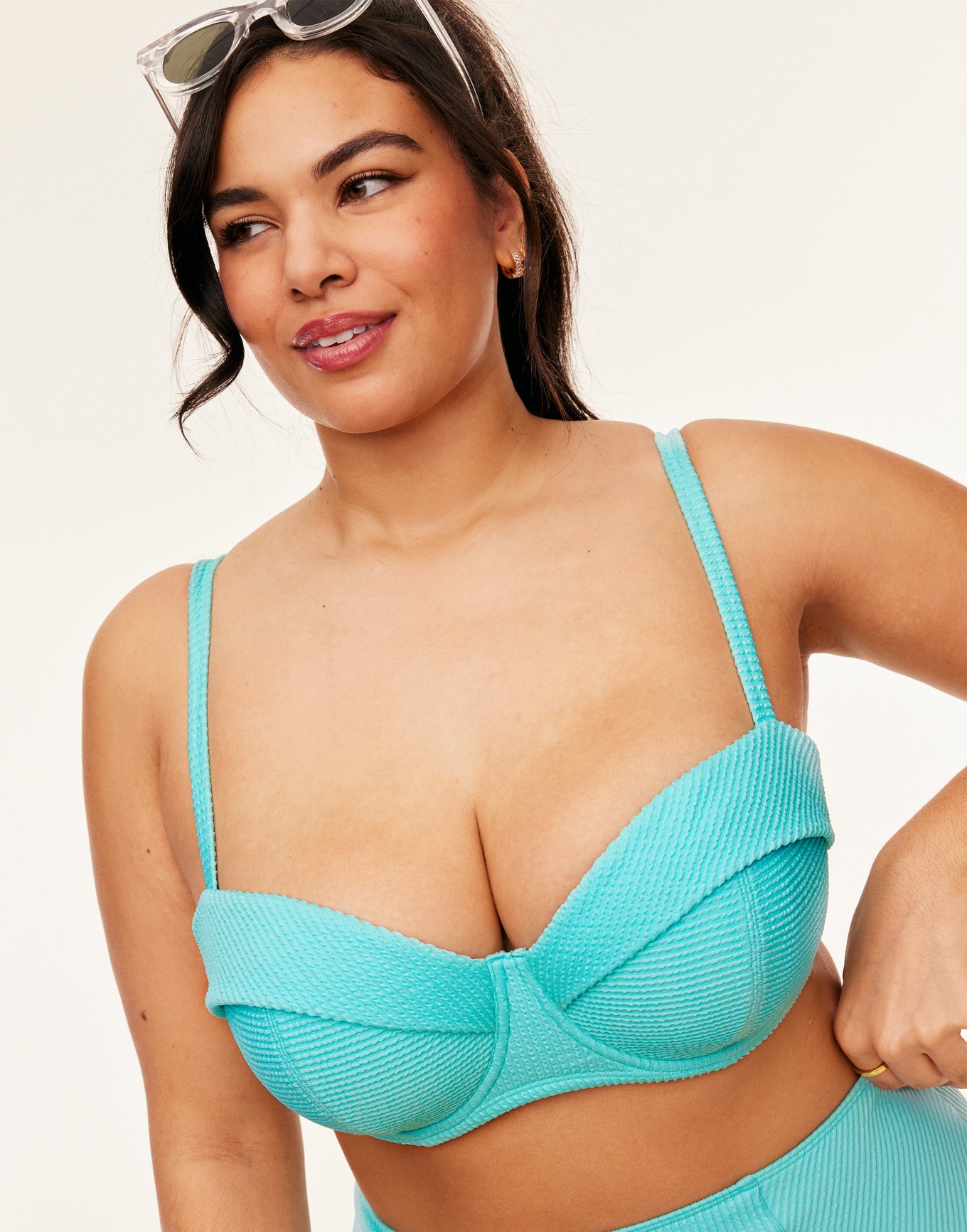 Rachelle Medium Blue Plus Bikini 38DD 46DD Adore Me