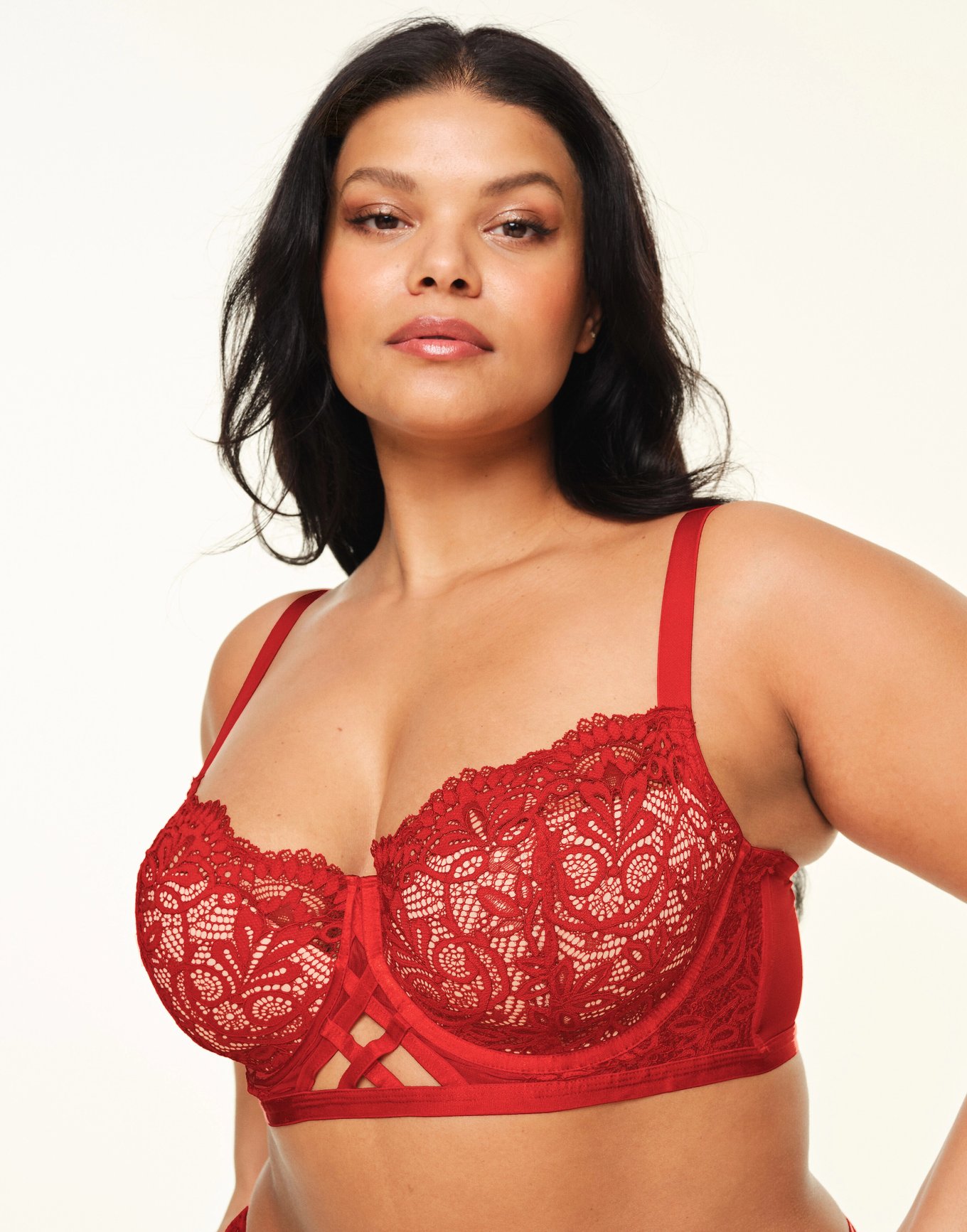 Diara Dark Red Plus Contour Balconette 38DD 46DDD Adore Me