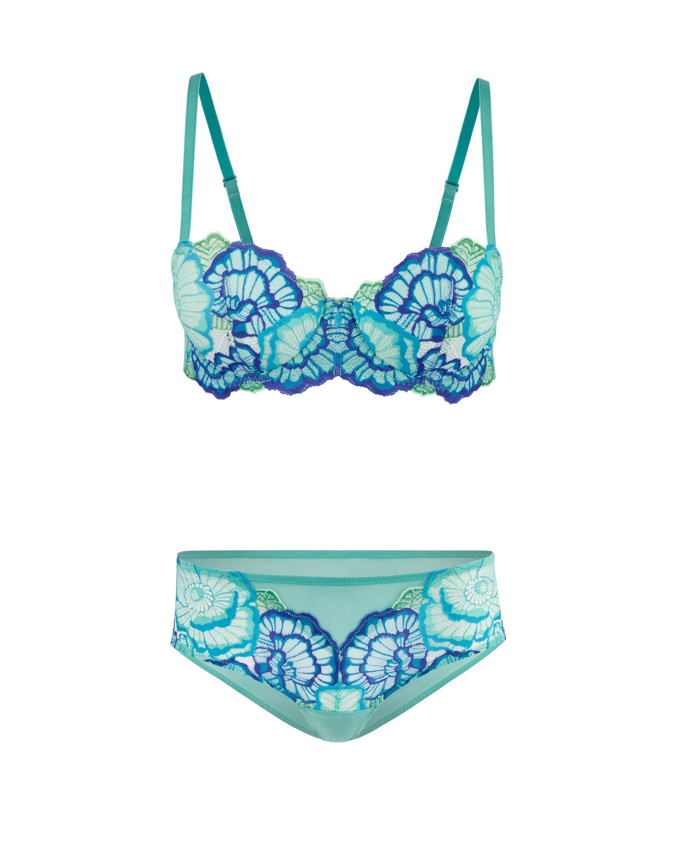 Colete Floral Blue Contour Balconette A D Adore Me