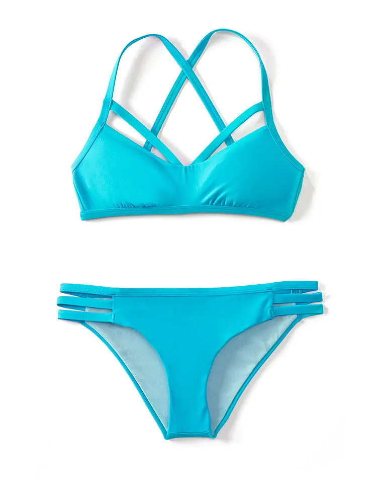 Laurette Medium Blue 2 Unlined swimwear bundle Still 1