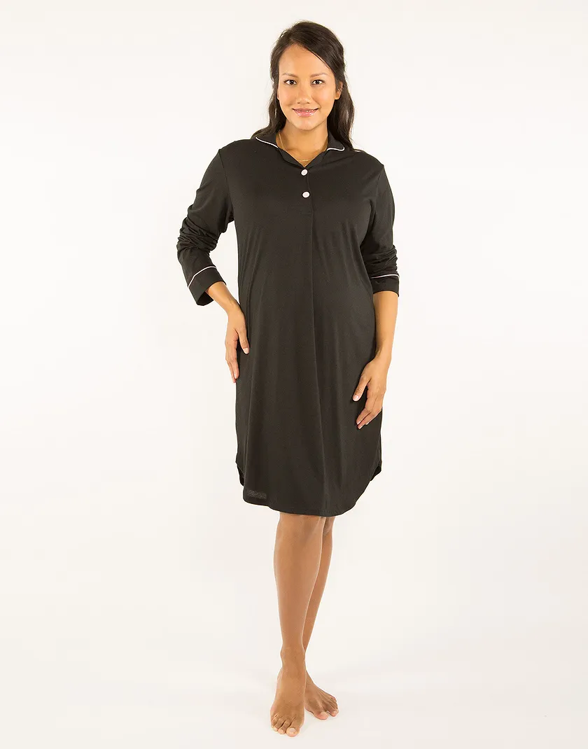 Lounge Chic Nightshirt Black sleepwear bundle Model 1