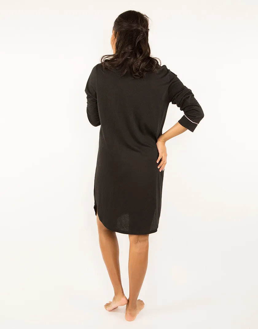 Lounge Chic Nightshirt Black sleepwear bundle Model 2