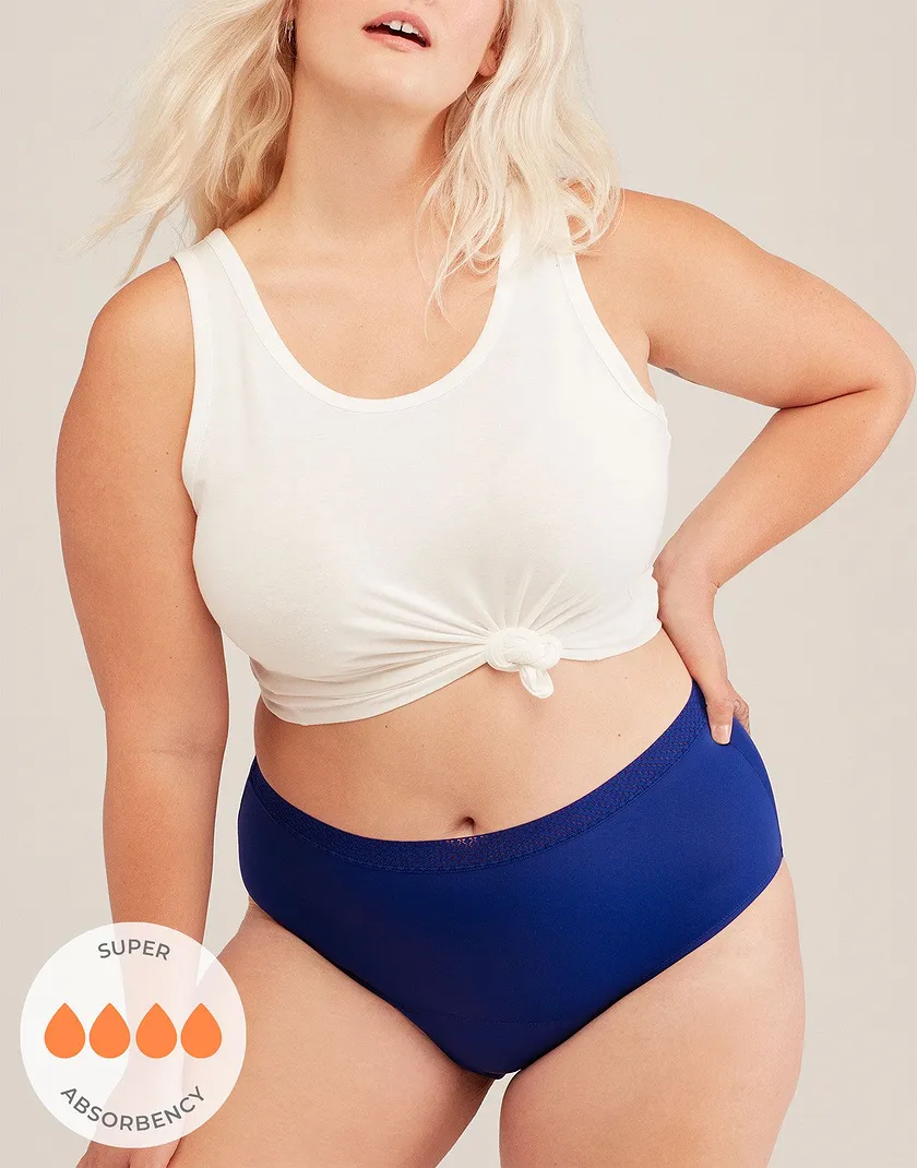 Jess High Waisted Dark Blue Plus panty bundle Model 6