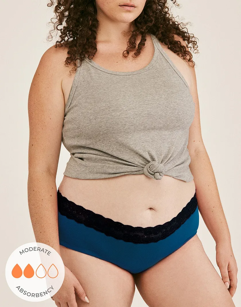 Ella Midi Brief Dark Blue Plus panty bundle Model 5