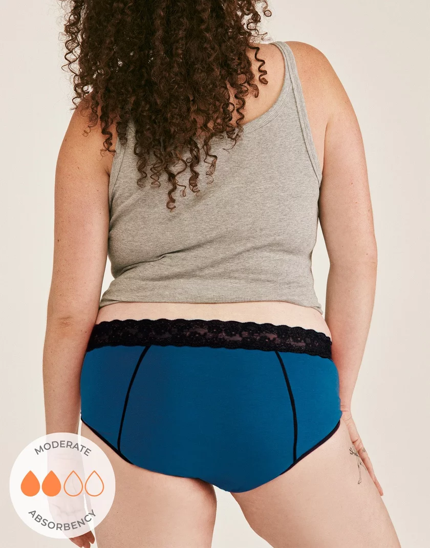 Ella Midi Brief Dark Blue Plus panty bundle Model 2