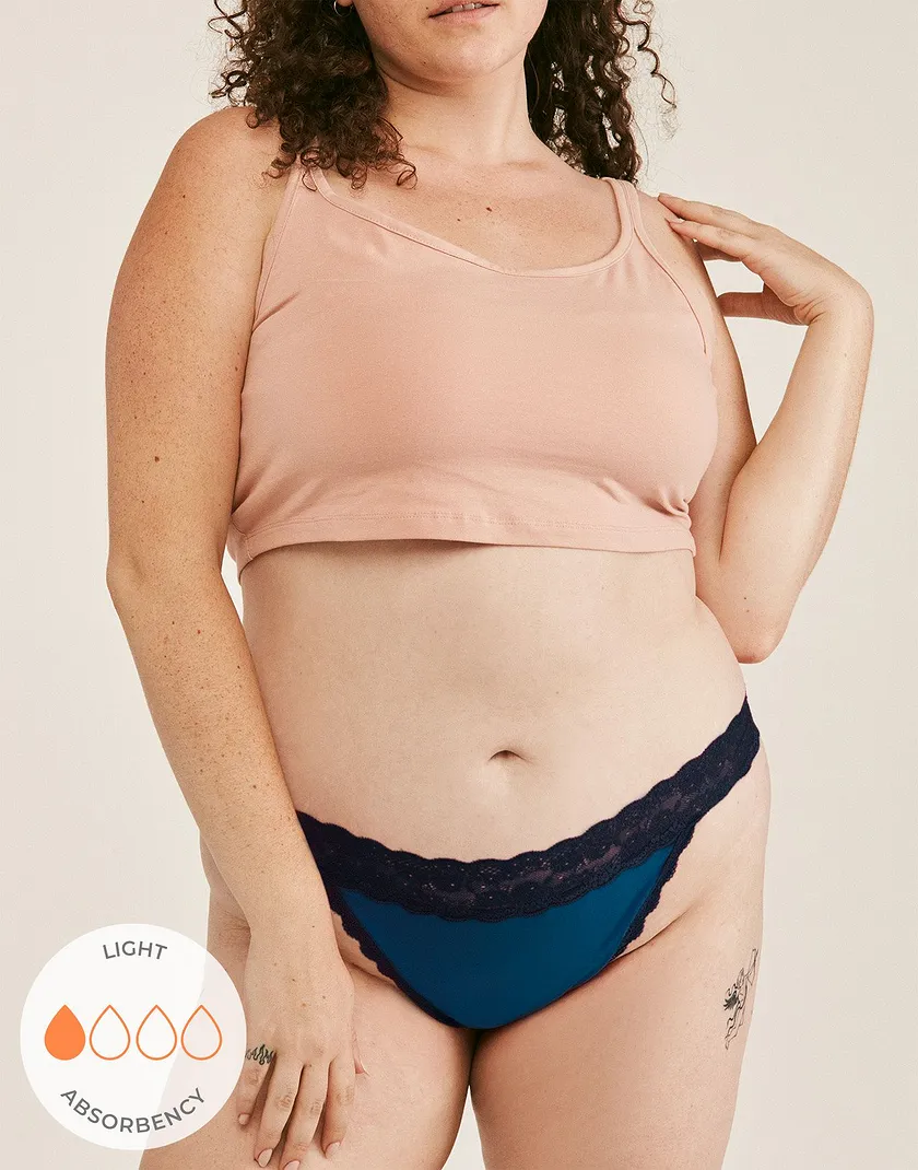 Lily Thong Dark Blue Plus panty bundle Model 2