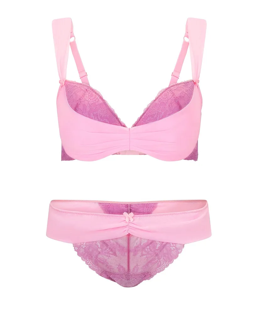 Clairabella Medium Pink 2 Plus Lightly Lined bra bundle Still 5