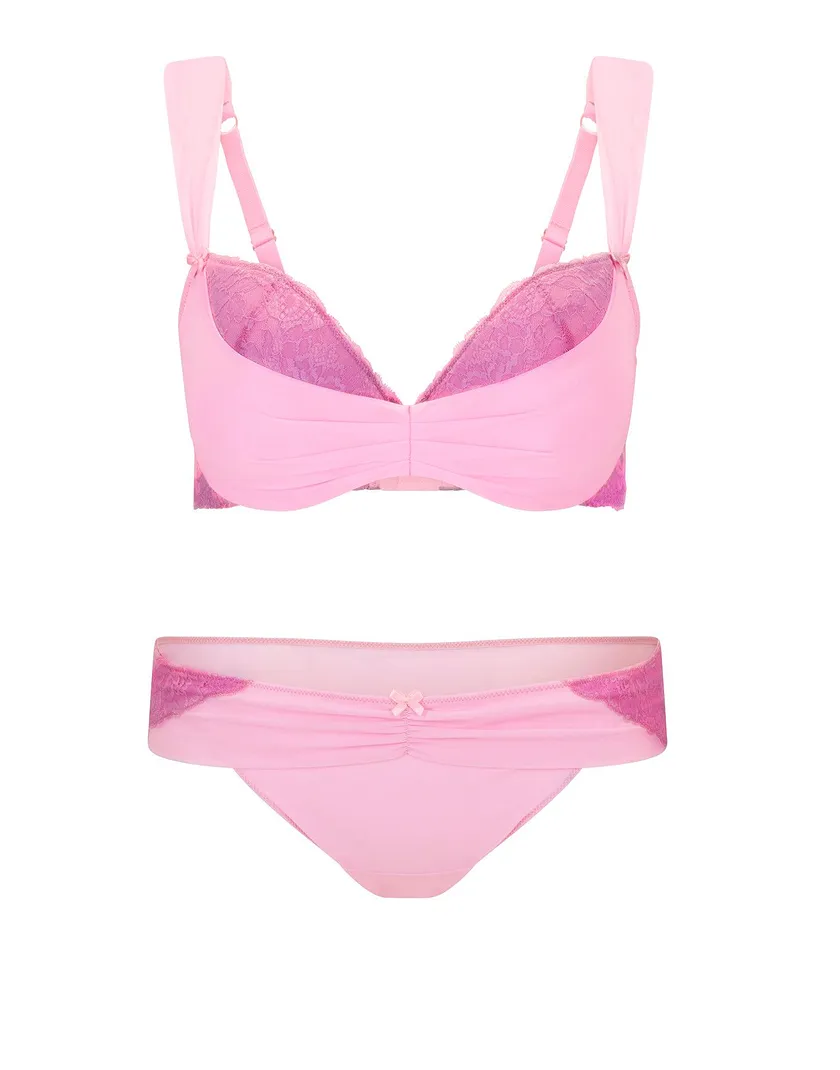 Clairabella Medium Pink 2 Plus Lightly Lined bra bundle Still 4