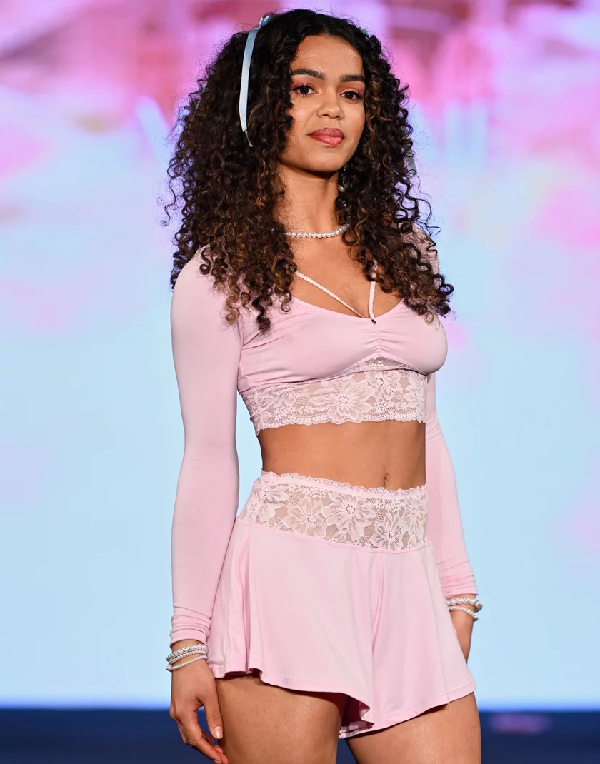Madelynn Medium Pink sleepwear bundle Model 1