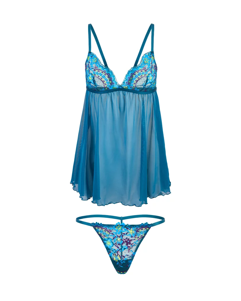 Anatta Floral Blue Unlined lingerie bundle Still 3