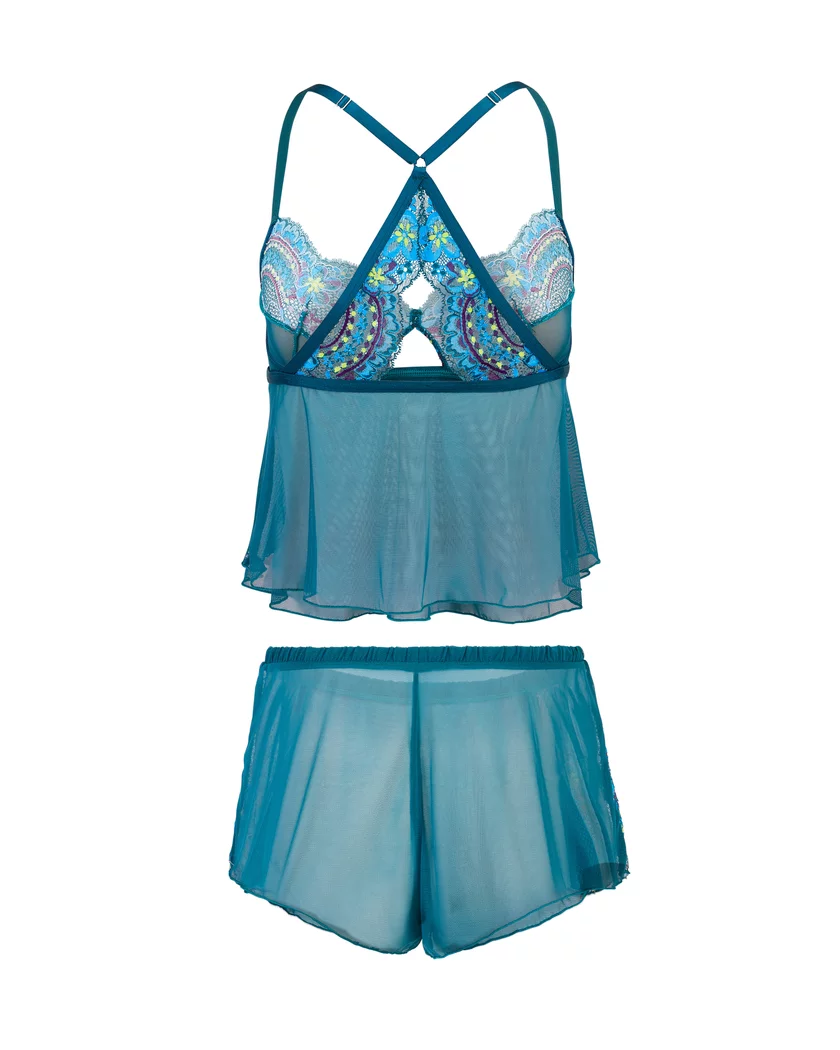 Blake Floral Blue Unlined lingerie bundle Still 8