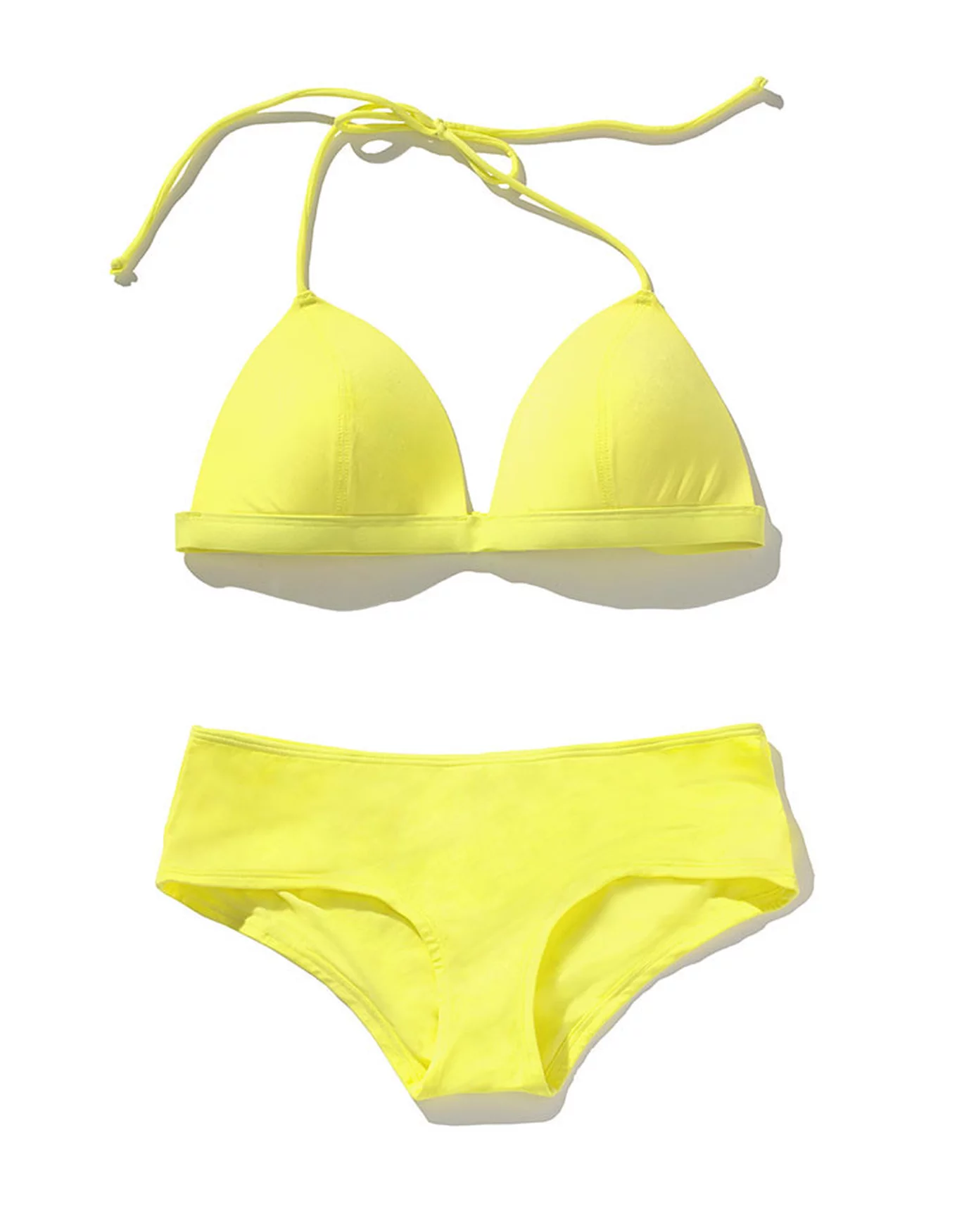 Tracy Light Yellow Molded triangle bikini L XL Adore Me