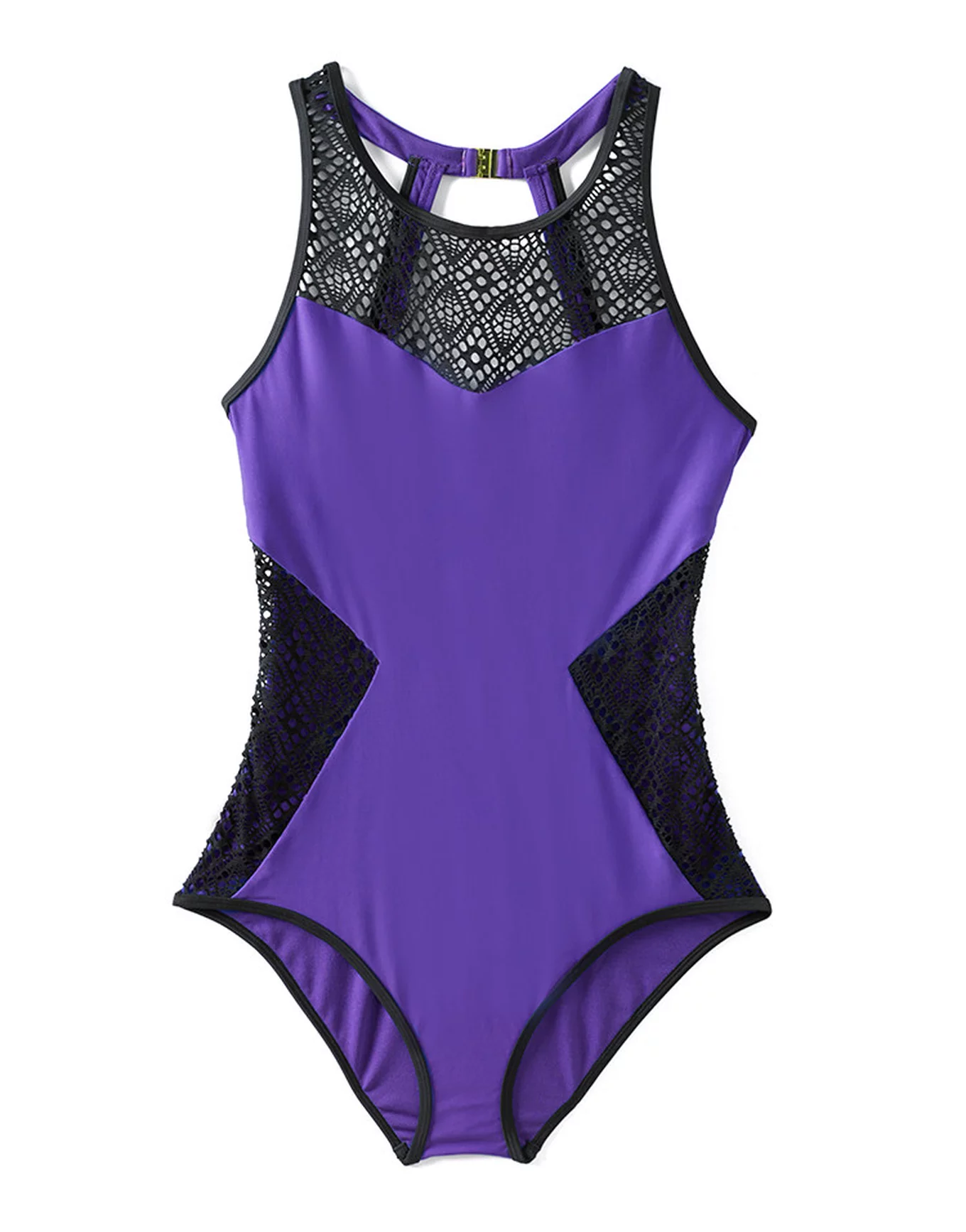 MH Swimsuit, Monokini, MH Bathing Suit, Beach Wear, Purple Earrings,  One-piece Swimsuit 