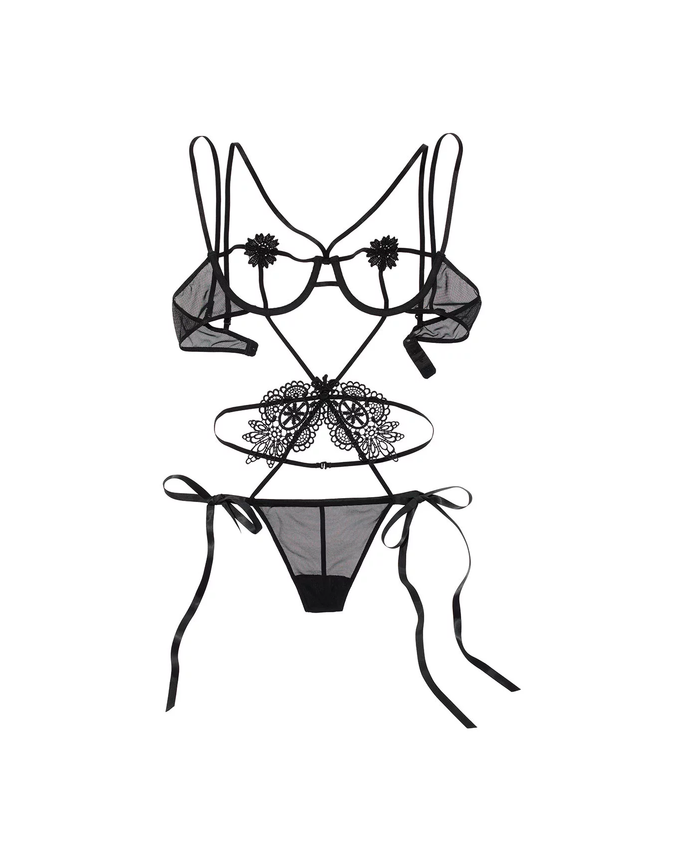 Sexy black lingerie set like Agent Provocateur from Adore Me