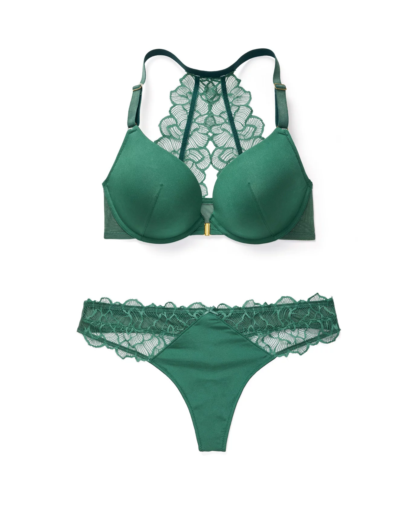 Adore Me Women's Cyla Plunge Bra 36d / Deep Teal Green. : Target