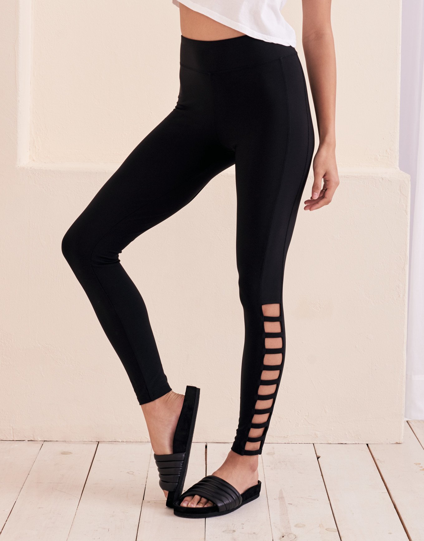 Shape Black Branded Cut Out Gym Leggings | PrettyLittleThing