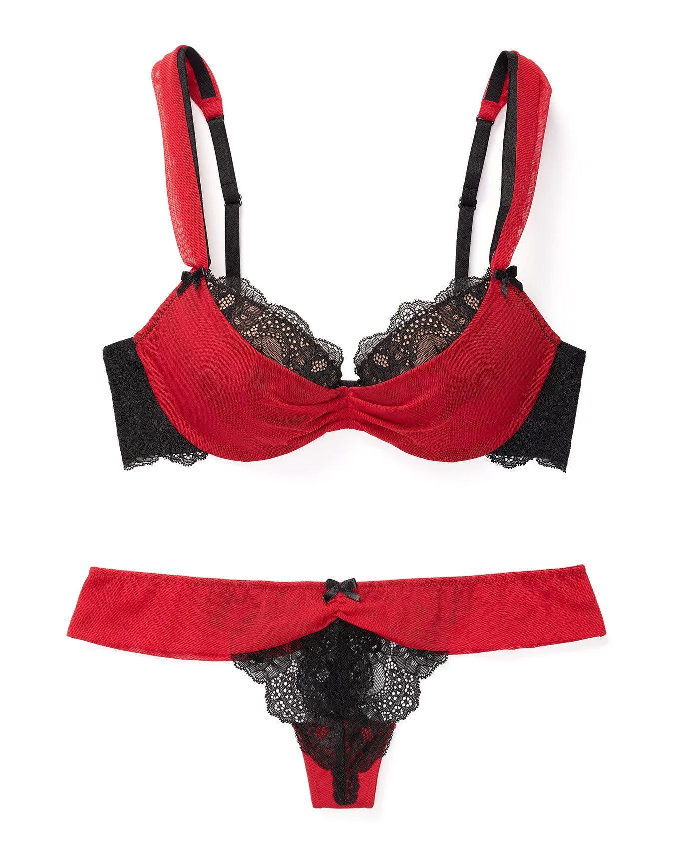 Deesse Dark-Red / Black Plus Size Two tone underwired bra ($56) ❤ liked on  Polyvore featuring intimates, bras, plus size, plus size underwire bras,  womens plus …