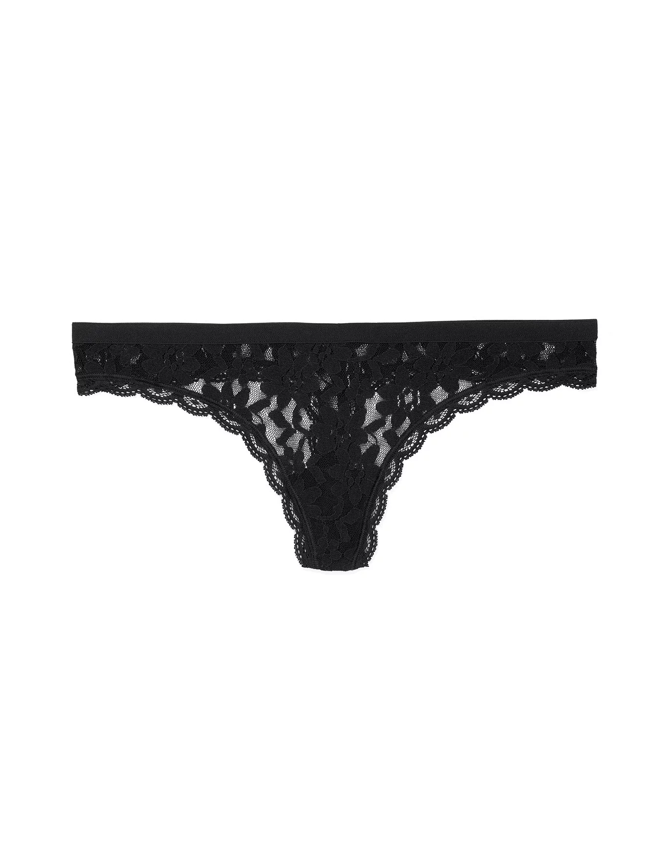 Perfect Everyday Lace Waist Thong Panty - Black, Fashion Nova, Lingerie &  Sleepwear