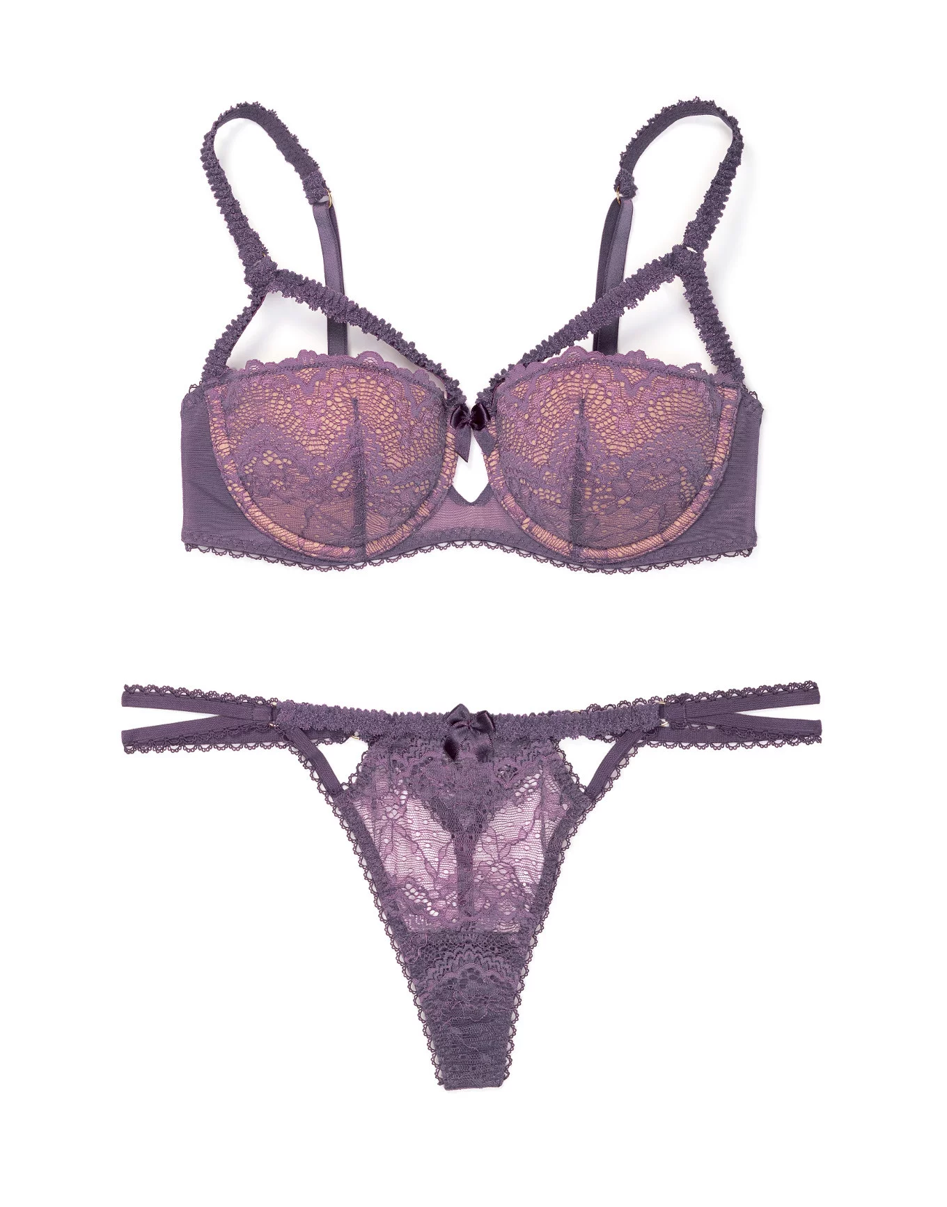 SATIN BALCONETTE Purple Rain - Ekcentrik Underwear – EKCENTRIK store