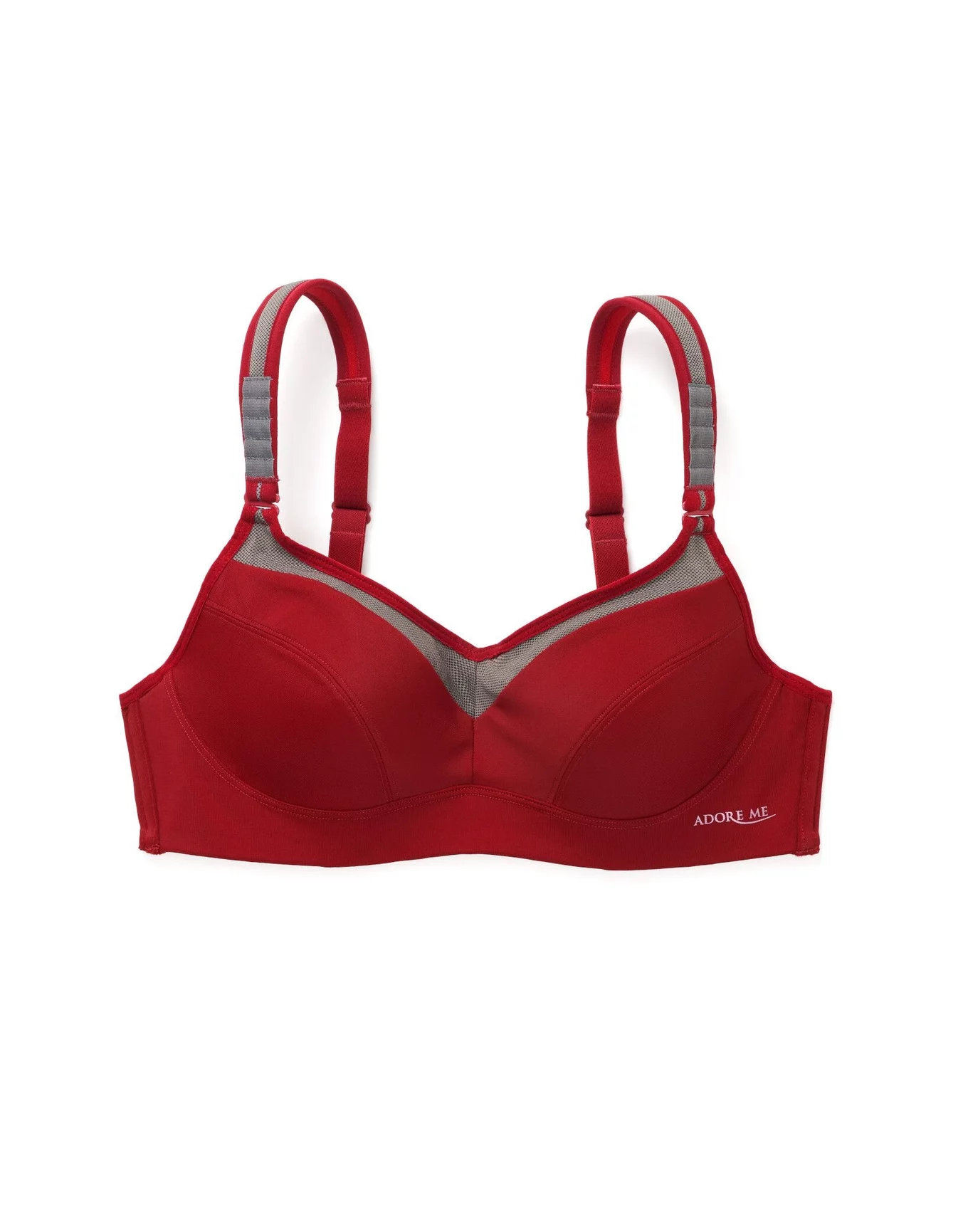  Womens Full Support High Impact Racerback Lightly Lined  Underwire Sports Bra Dark Red Flower Ash 36G