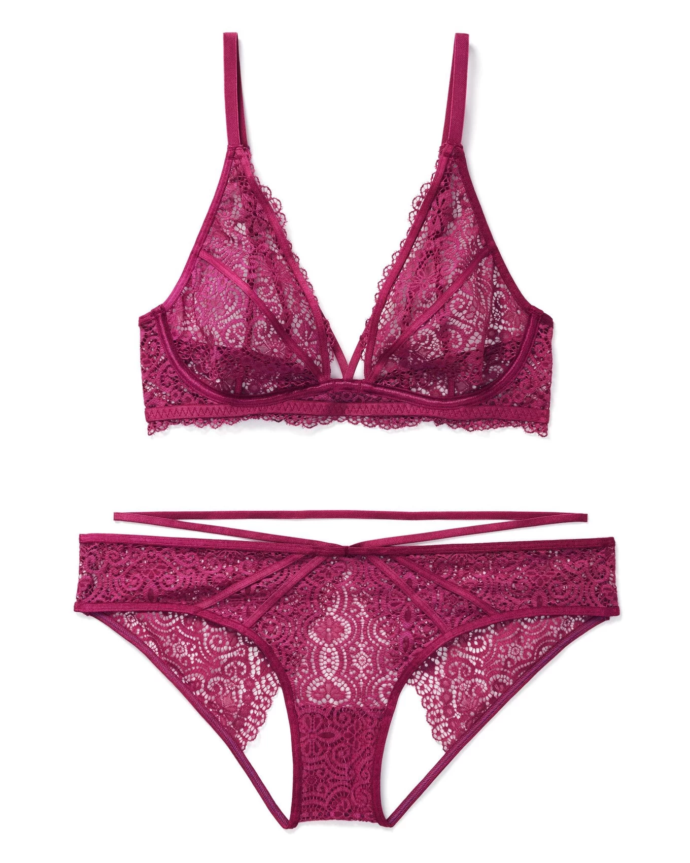 Deesse Lingerie, Intimates & Sleepwear, Addition Elle Deesse Womens Bra  42 Ddd Purple Red Lace Padded