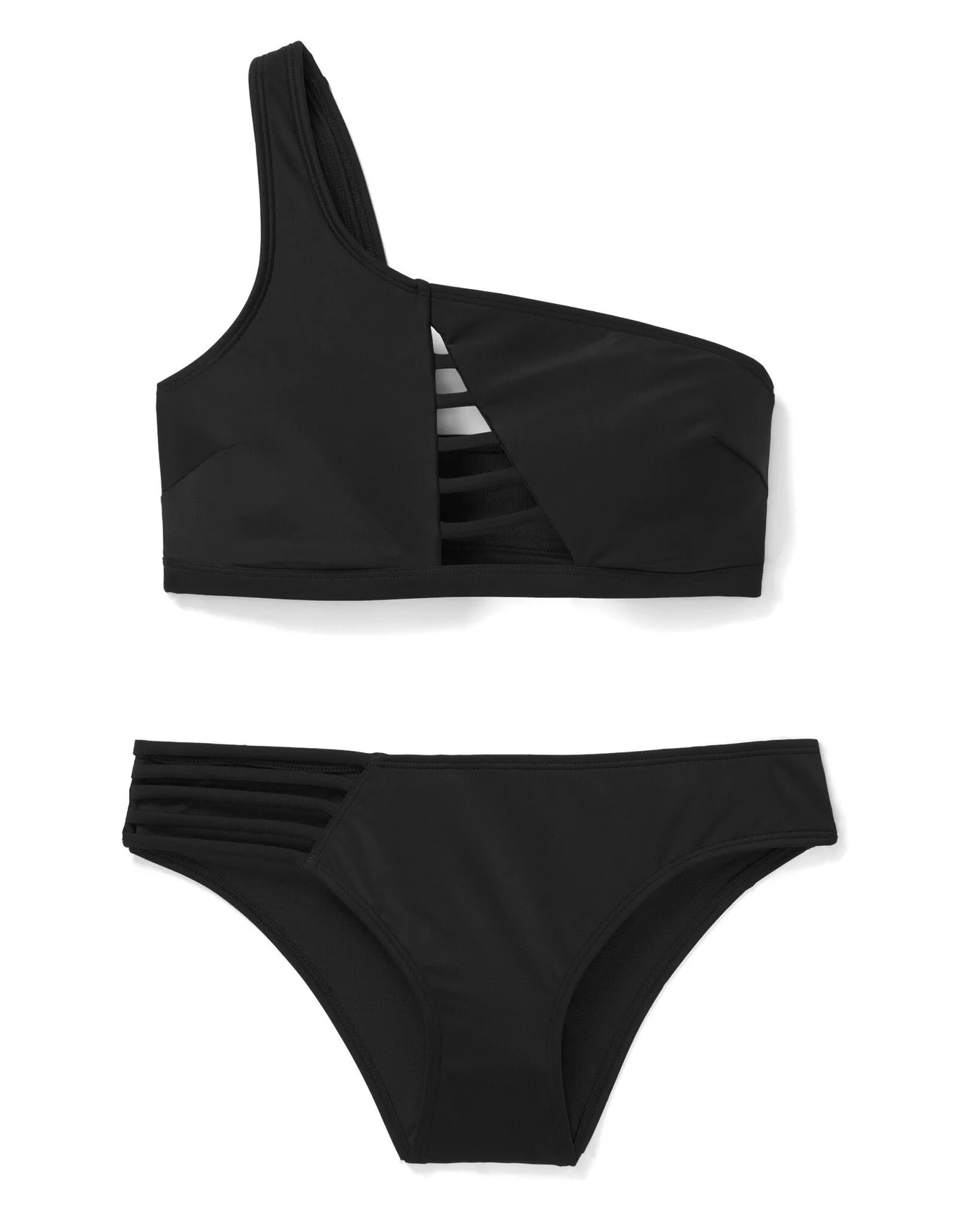 SHEIN Women's Single Shoulder Strap Black Lace Bra Lingerie