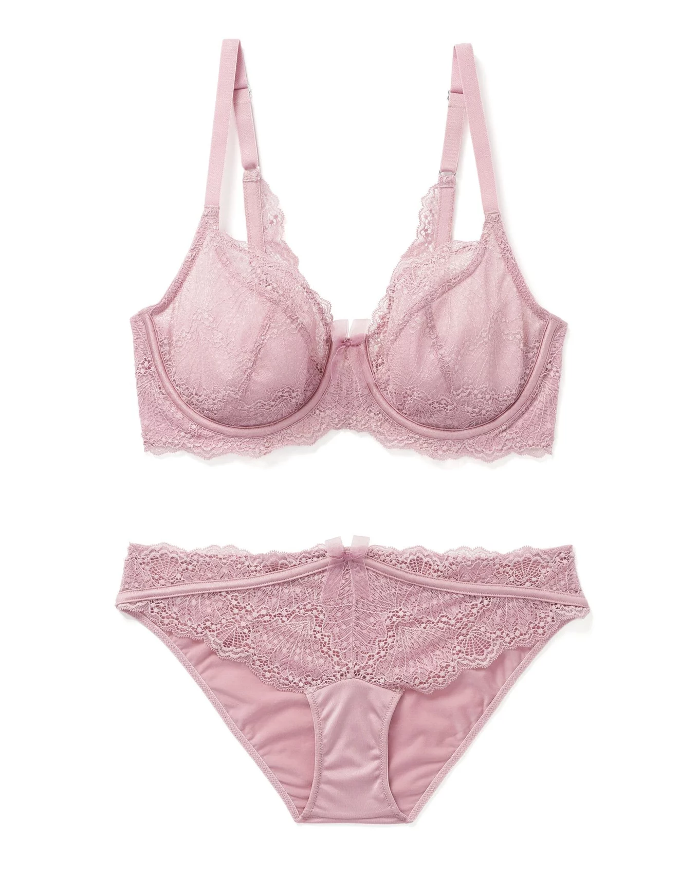Adore Me Pink Purple Lace Brief Underwear Size Large - beyond exchange
