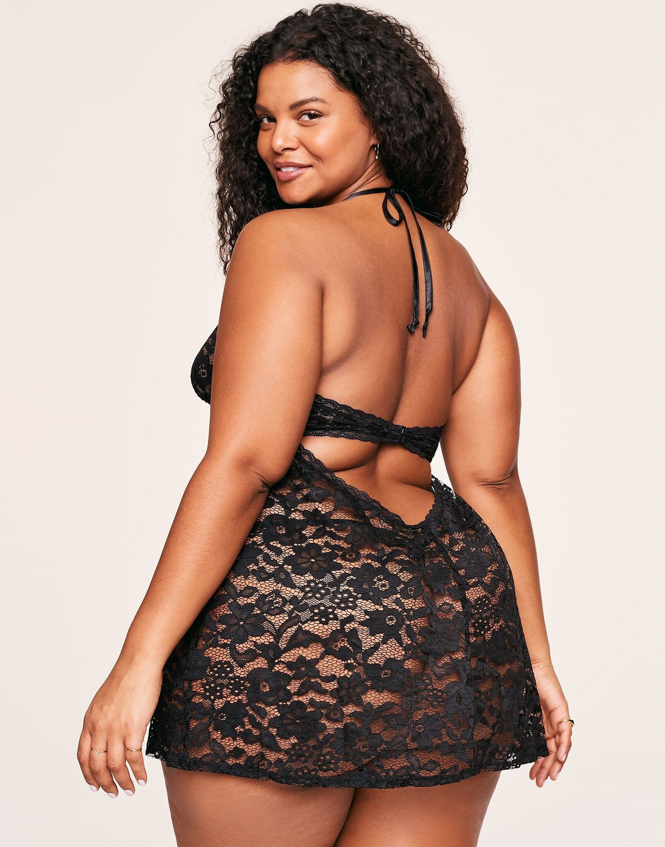 Loraina Black Plus Unlined Babydoll, 2X-4X | Adore Me