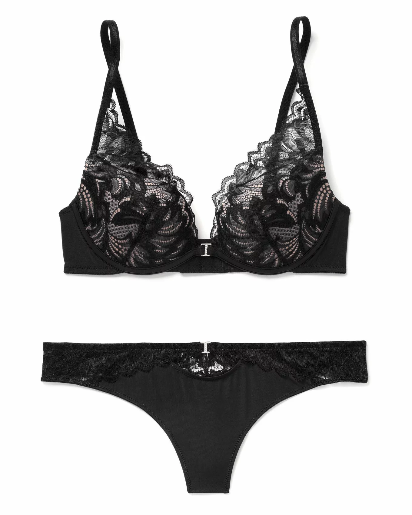 Lily Lace Bra & Panty with Side Support (FGH Cup)