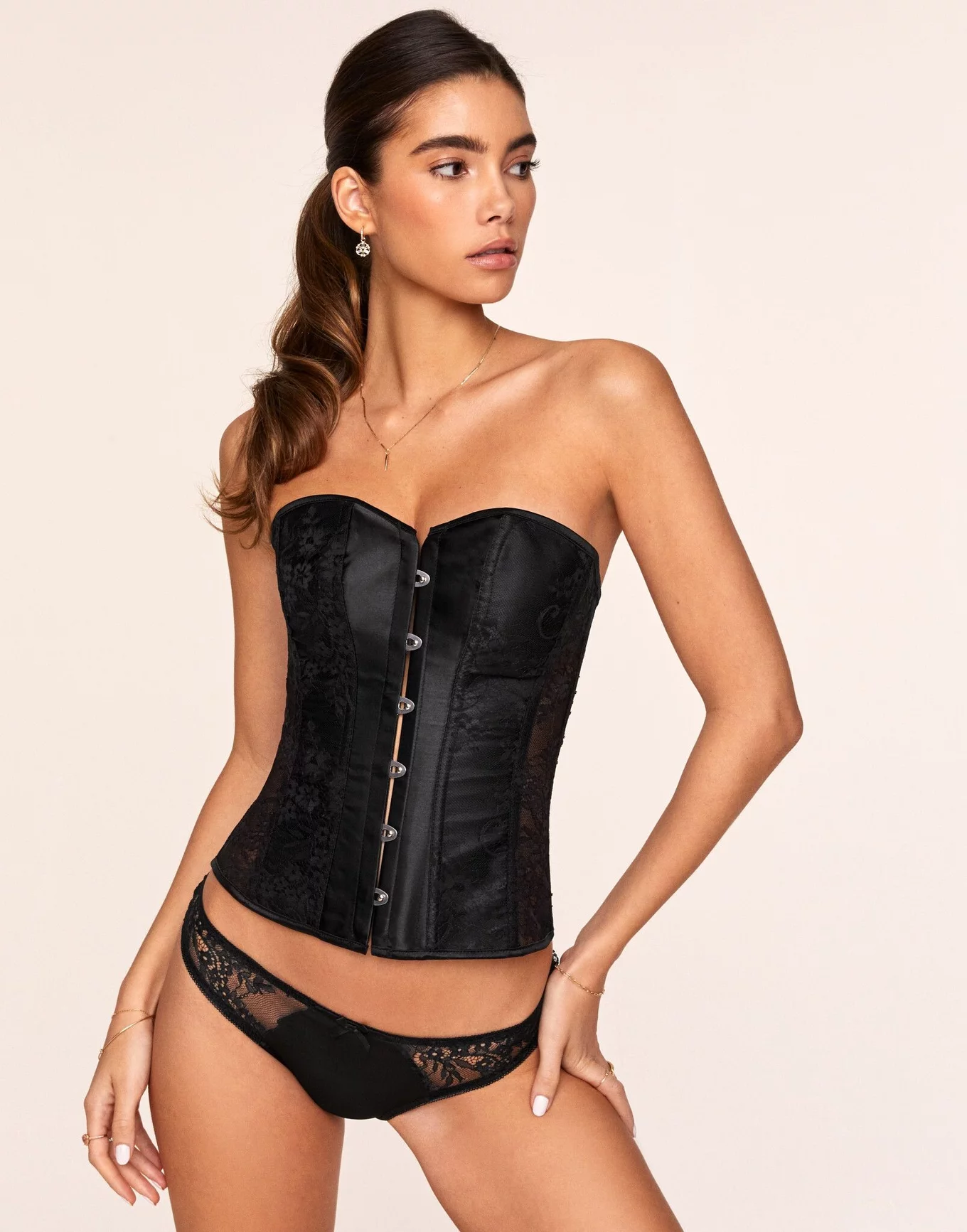 Adore Me - LACE THINGS UP! 🖤 Our newest corset ups the wow factor in a  sexy longer-length silhouette.