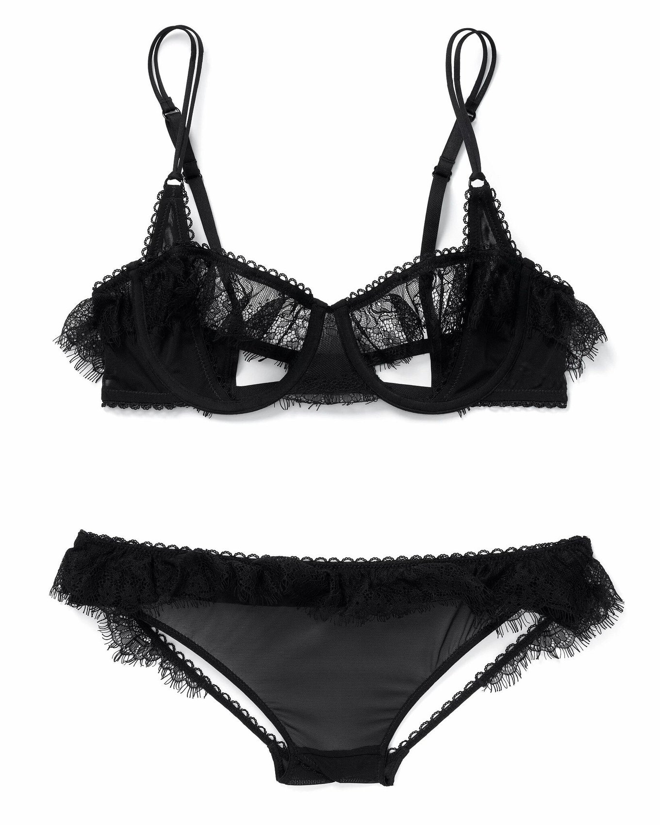 Evetta Black Unlined Balconette | Adore Me