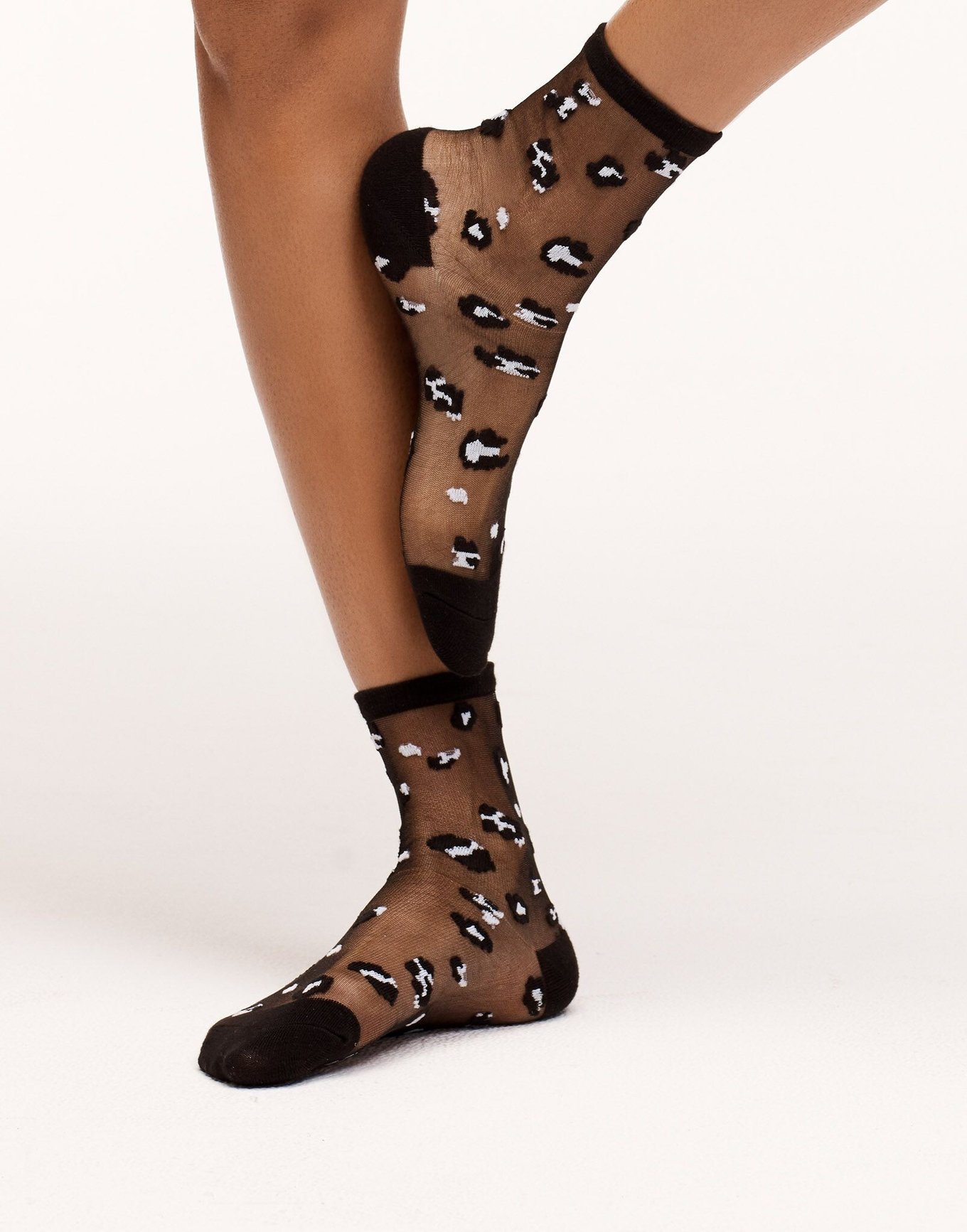 Sheer Ankle Socks - Black –