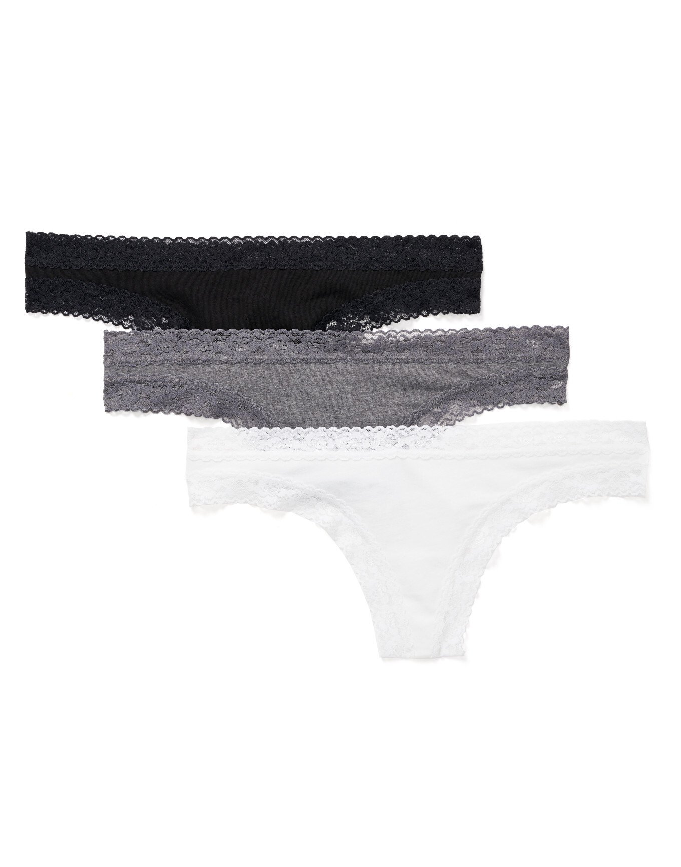 2-pack basic thong with regular waist - Black - Sz. 42-60