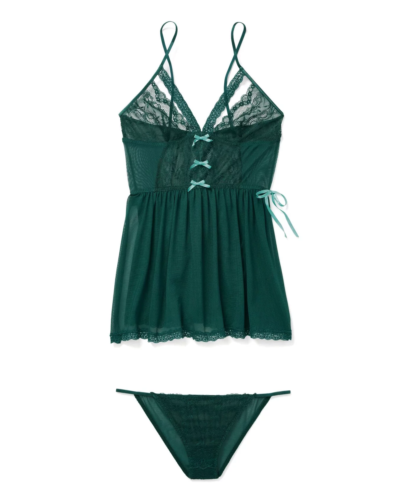 Monalisa Dark Green Babydoll, XS-XL