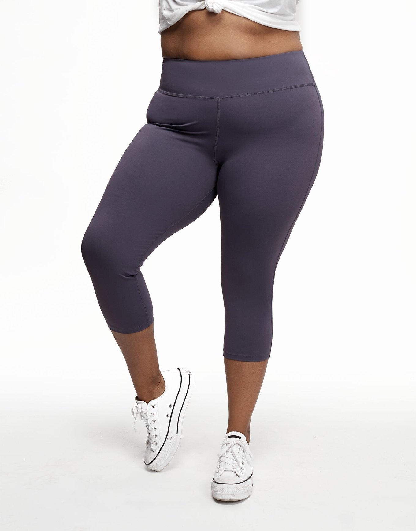Plus Size Capri Leggings for Women Yoga Bottom Capris Pants High